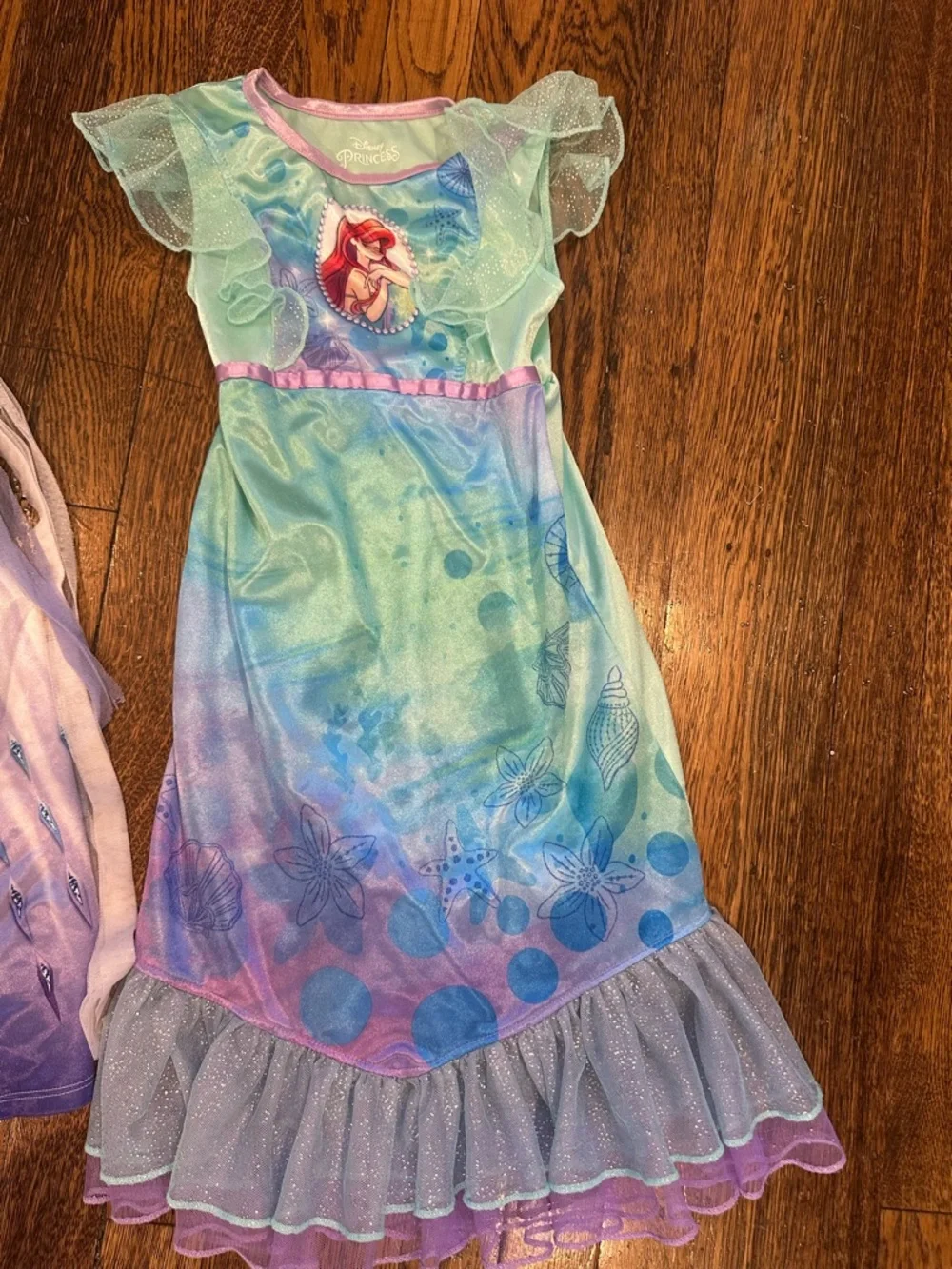 Disney Girls Pajama Nightgowns Set - Pink, Rainbow, White, Purple, Teal - Picture 2 of 9